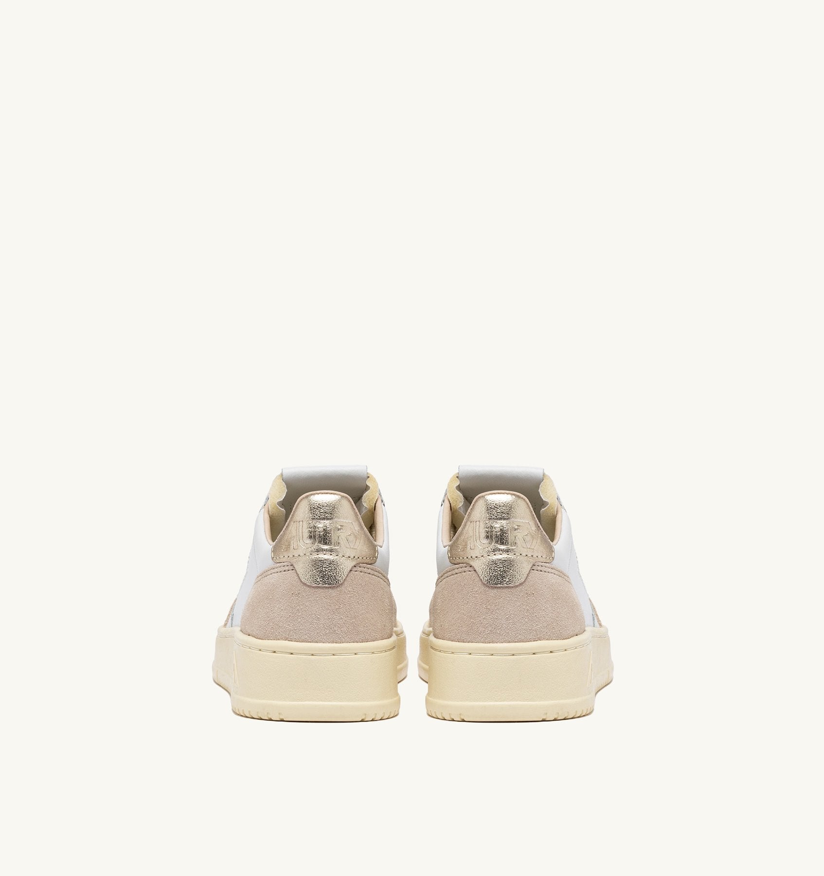 MEDALIST LOW MAN  LEATHER/SUEDE WHITE/GOLD