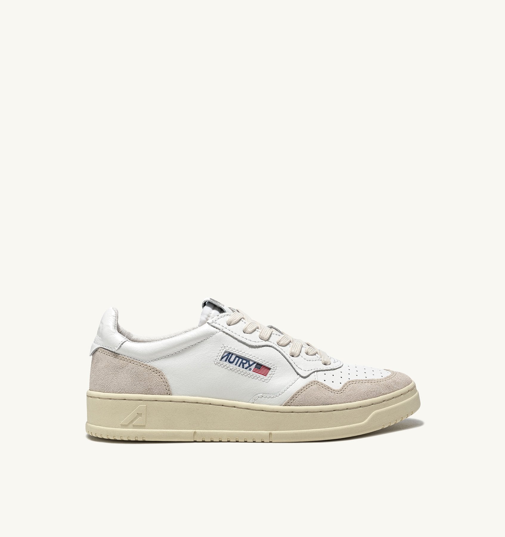 MEDALIST LOW WOM  LEATHER/SUEDE WHITE