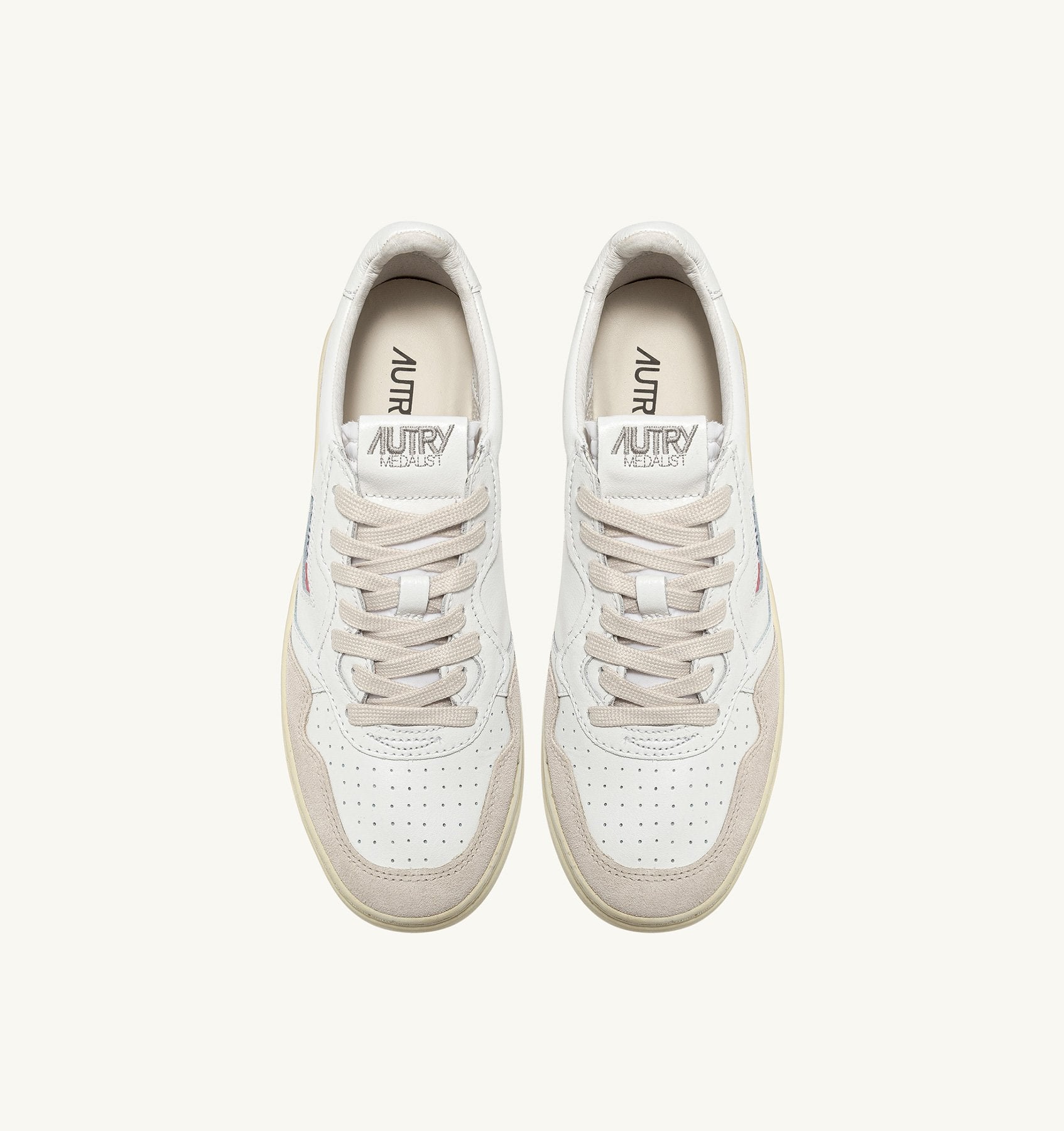 MEDALIST LOW WOM  LEATHER/SUEDE WHITE