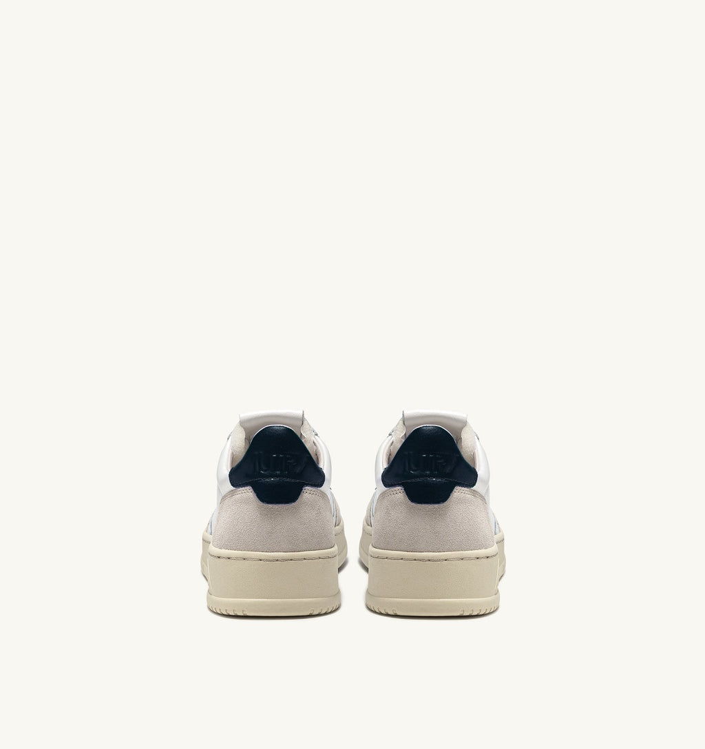 MEDALIST LOW MAN  LEATHER/SUEDE WHITE/BLUE
