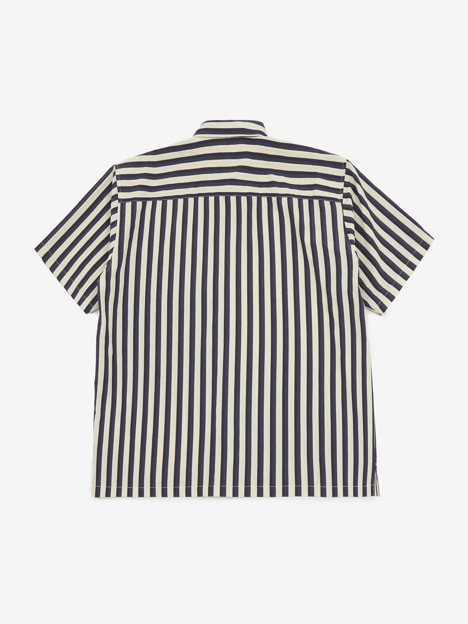 FLAT BOTTOM STRIPE SHIRT NAVY