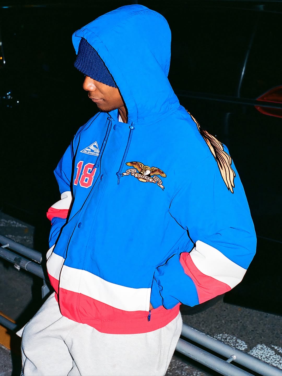 SUPREME X ANTIHERO STADIUM JACKET  L