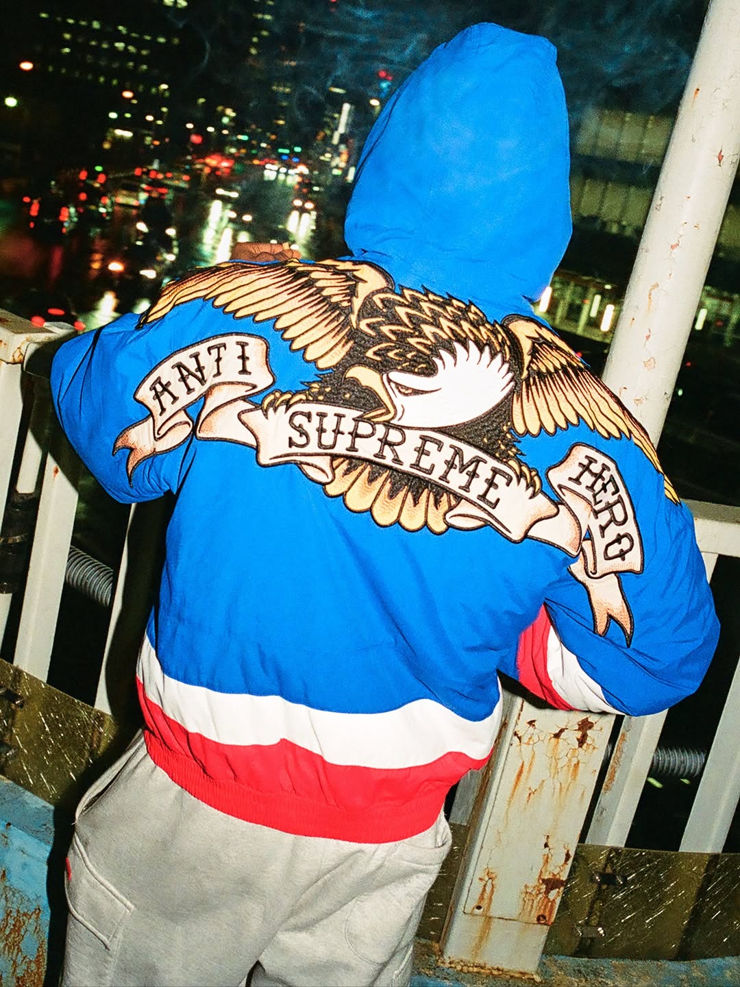 SUPREME X ANTIHERO STADIUM JACKET  L