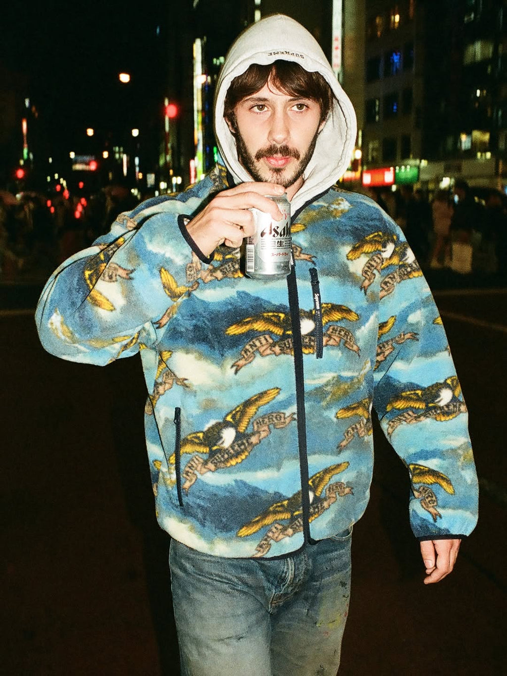 SUPREME X ANTIHERO FLEECE JACKET MULTI