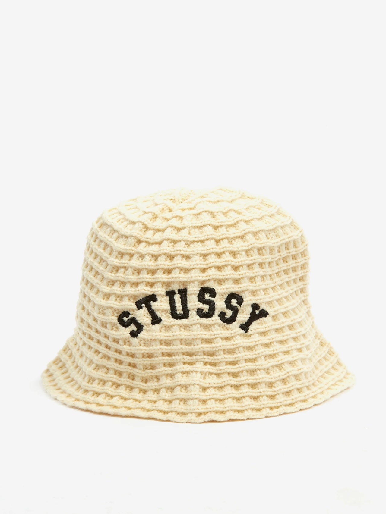 WAFFLE KNIT BUCKET HAT BONE