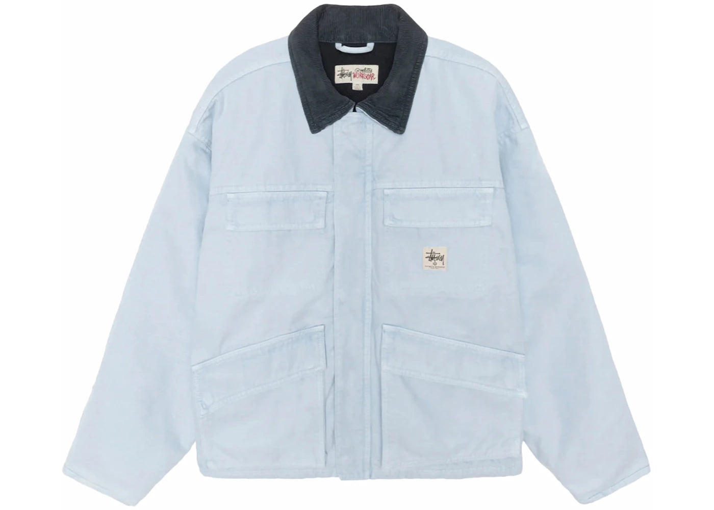 WASHED CANVAS SHOP JACKET LIGHT BLUE