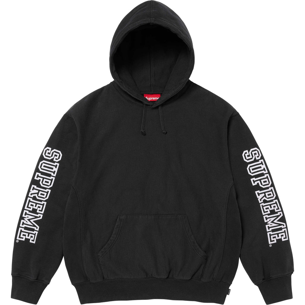 Supreme Collegiate Sleeve Hooded Sweatshirt black