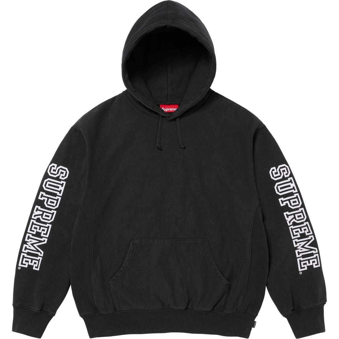 Supreme Collegiate Sleeve Hooded Sweatshirt black