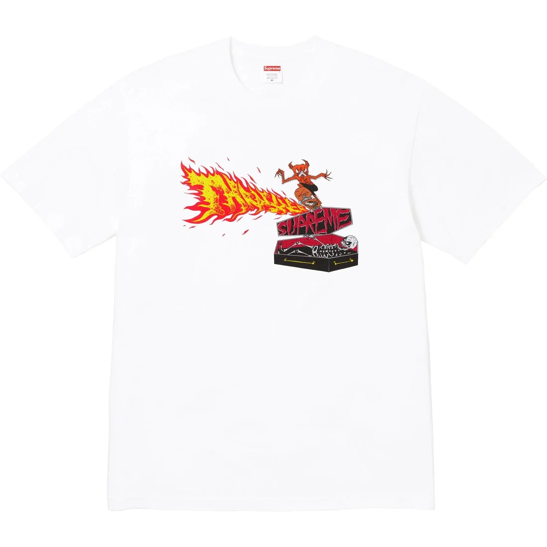 Supreme x Thrasher x Neckface Back Tail Tee White