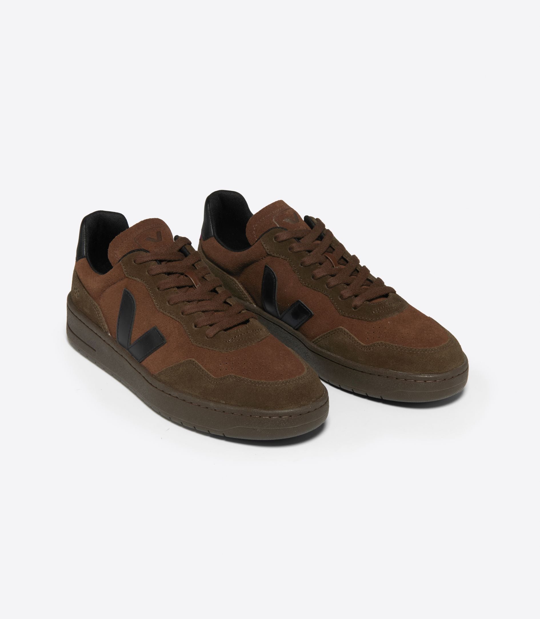 Zapatillas Veja V-90 Suede Walnut Black Hombre – Neighborhood