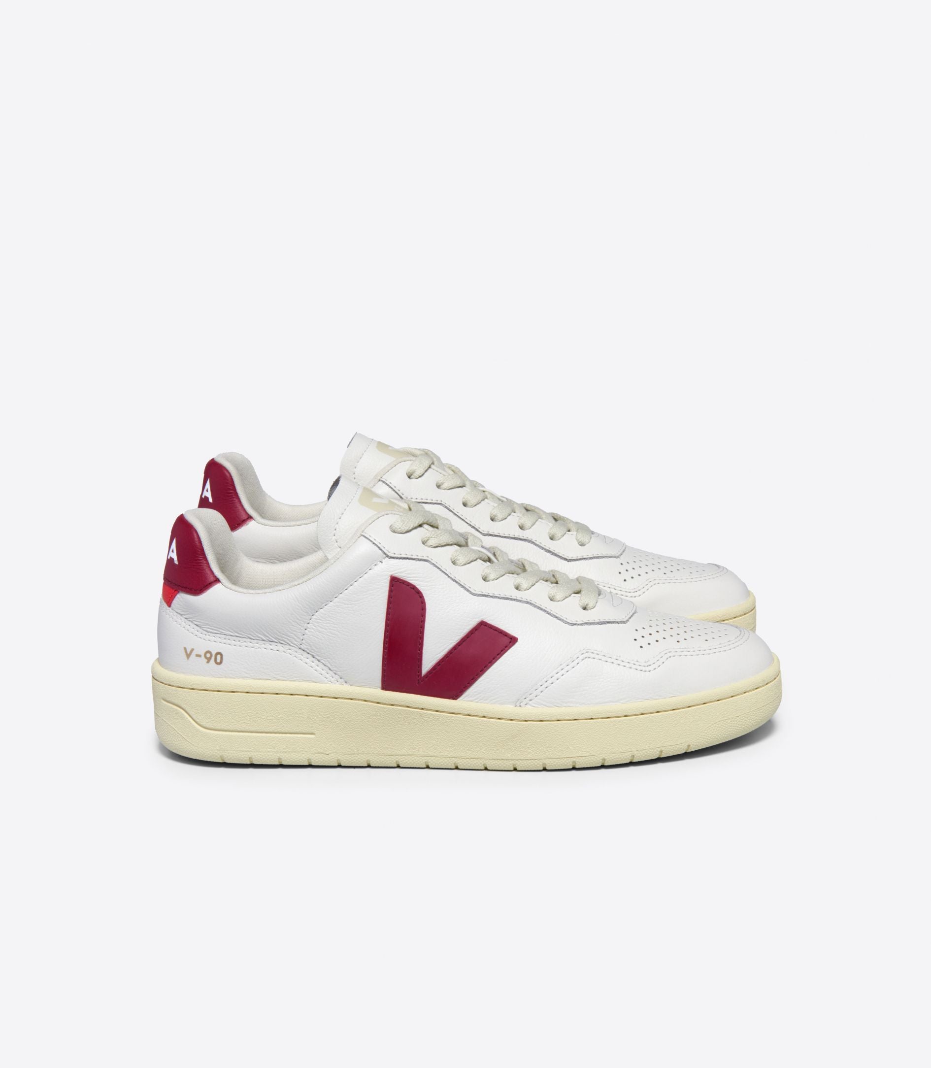 Zapatillas Veja V-90 White Marsala