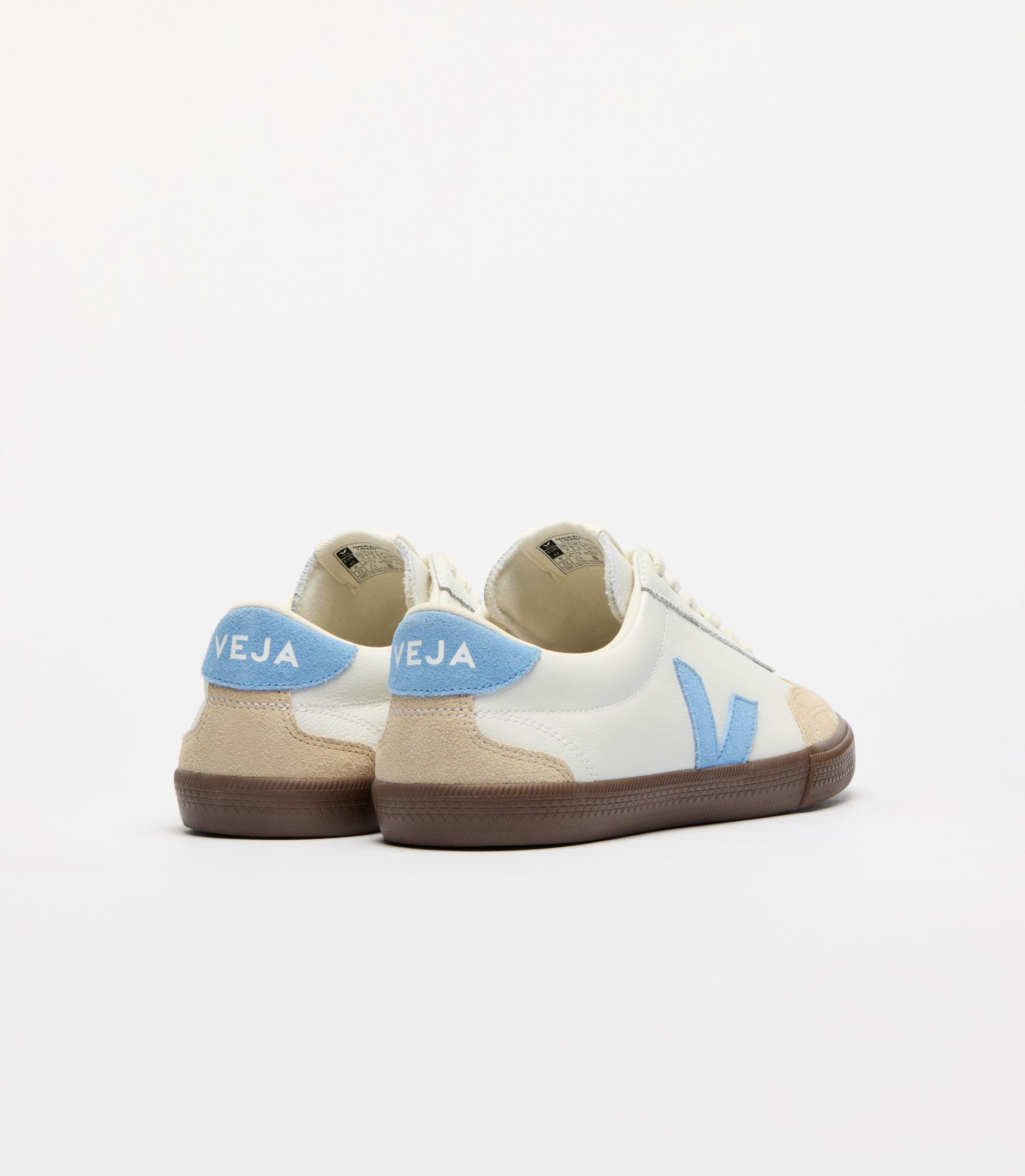 Zapatillas Veja Volley Leather White Aqua Bark