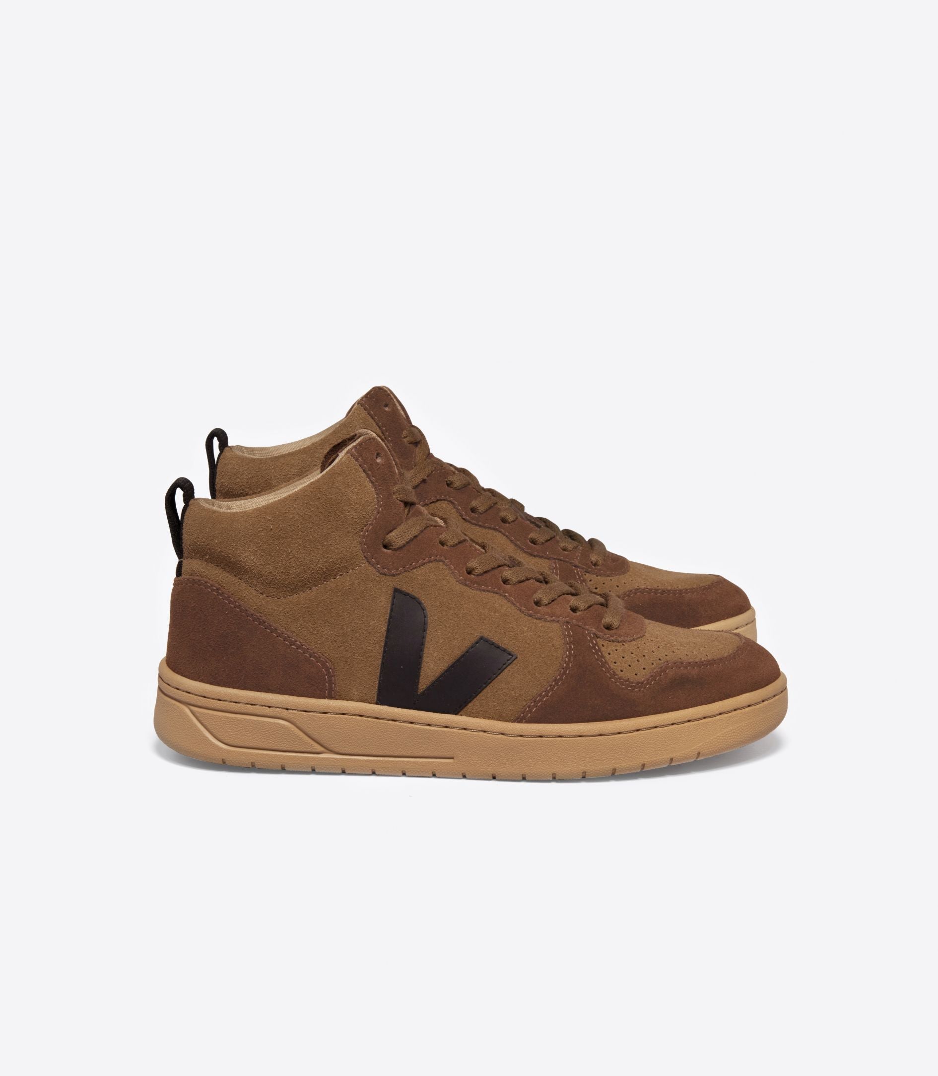 Zapatillas Veja V-15 Suede Brown Black