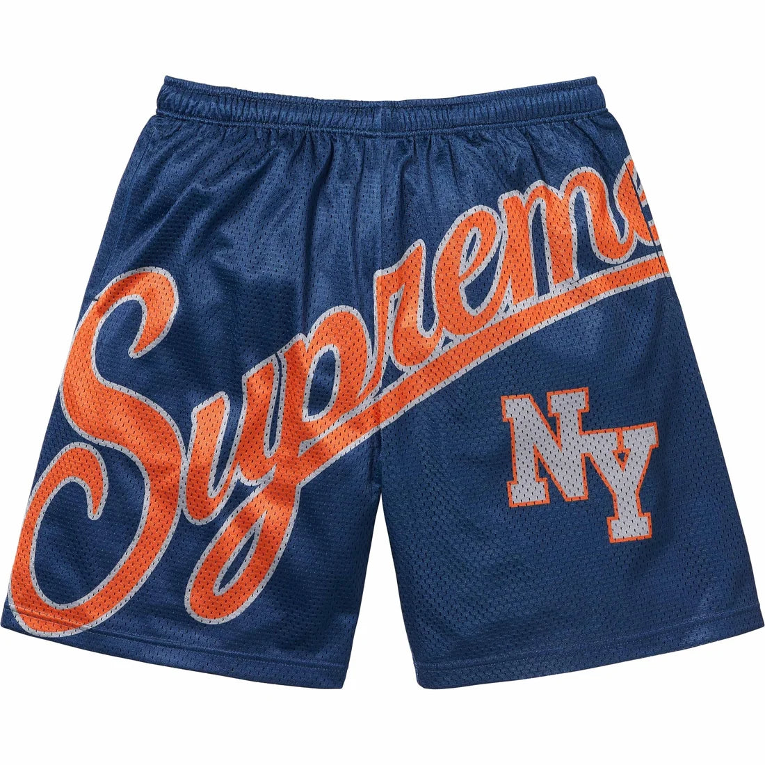 Big Script Mesh Short Navy