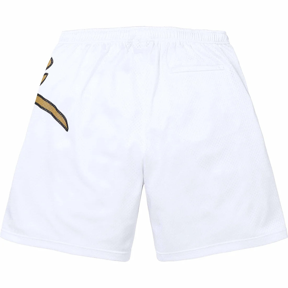 Big Script Mesh Short White