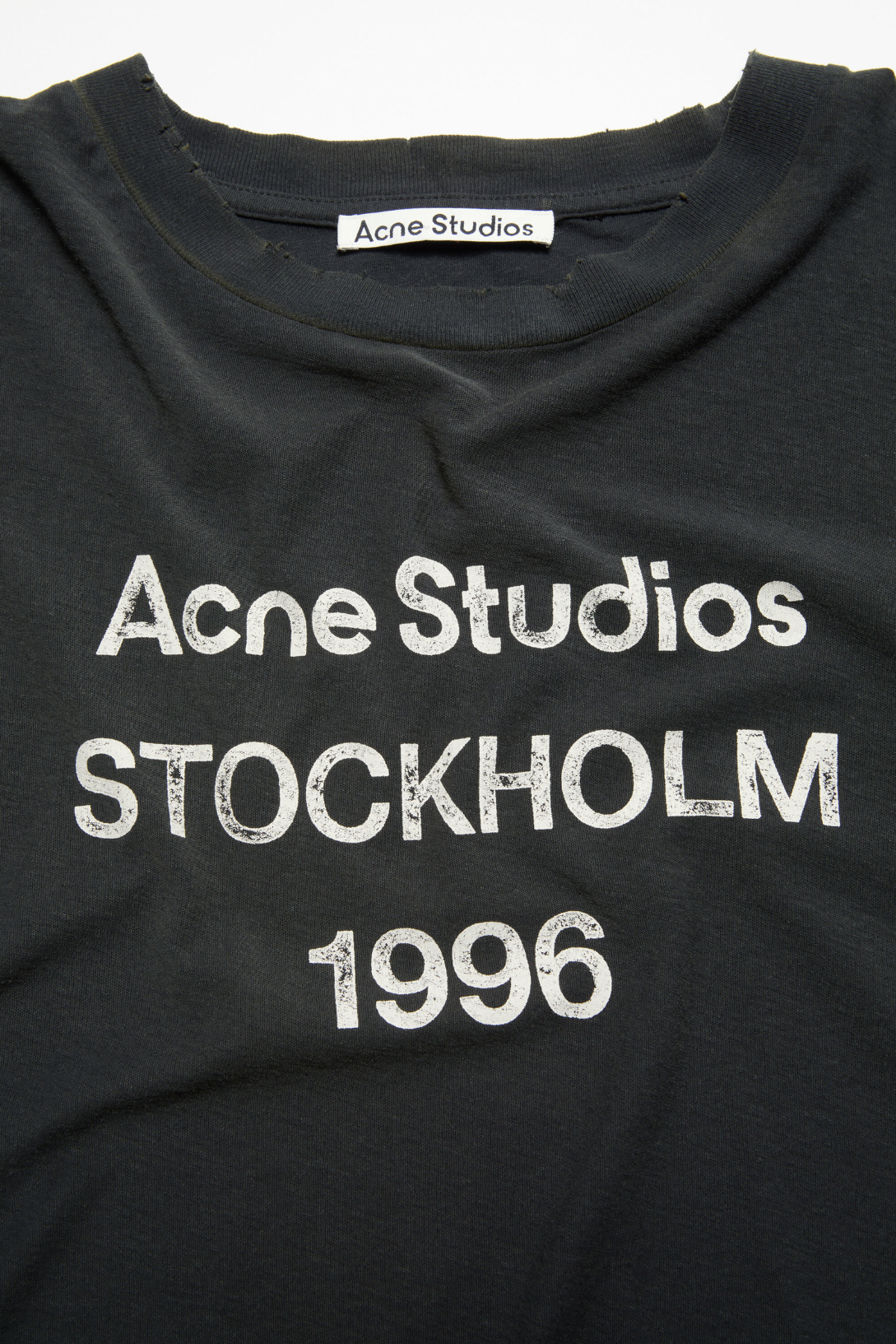 ACNE STUDIO LOGO T-SHIRT RELAXED FIT BLACK