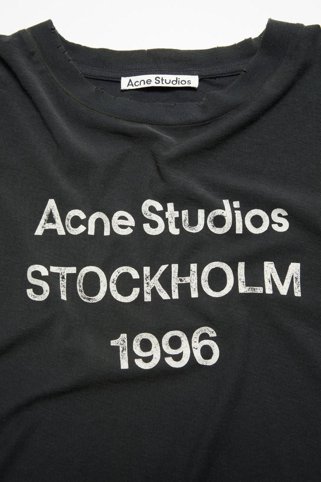 ACNE STUDIO LOGO T-SHIRT RELAXED FIT BLACK
