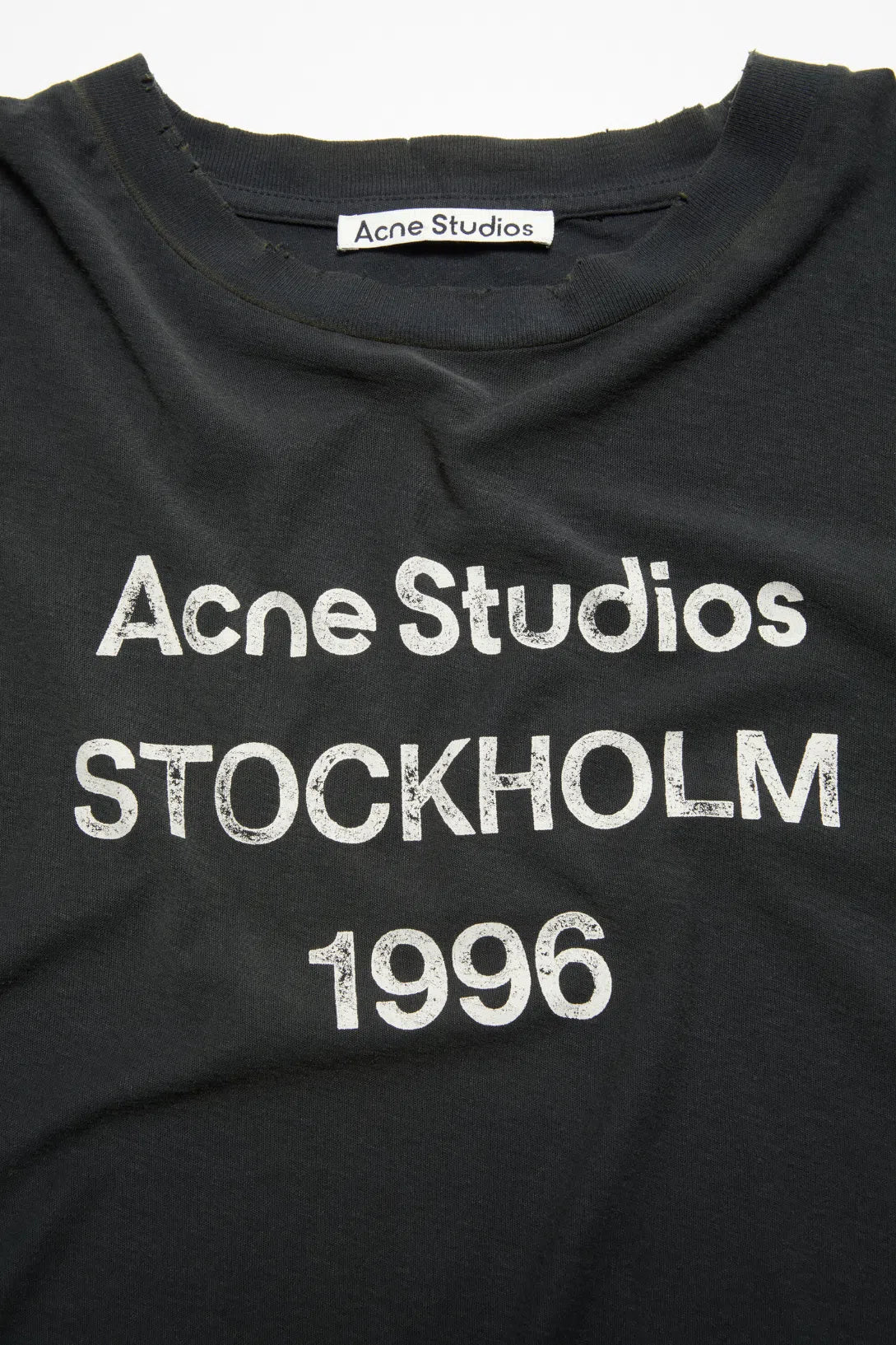 ACNE STUDIO LOGO T-SHIRT RELAXED FIT BLACK