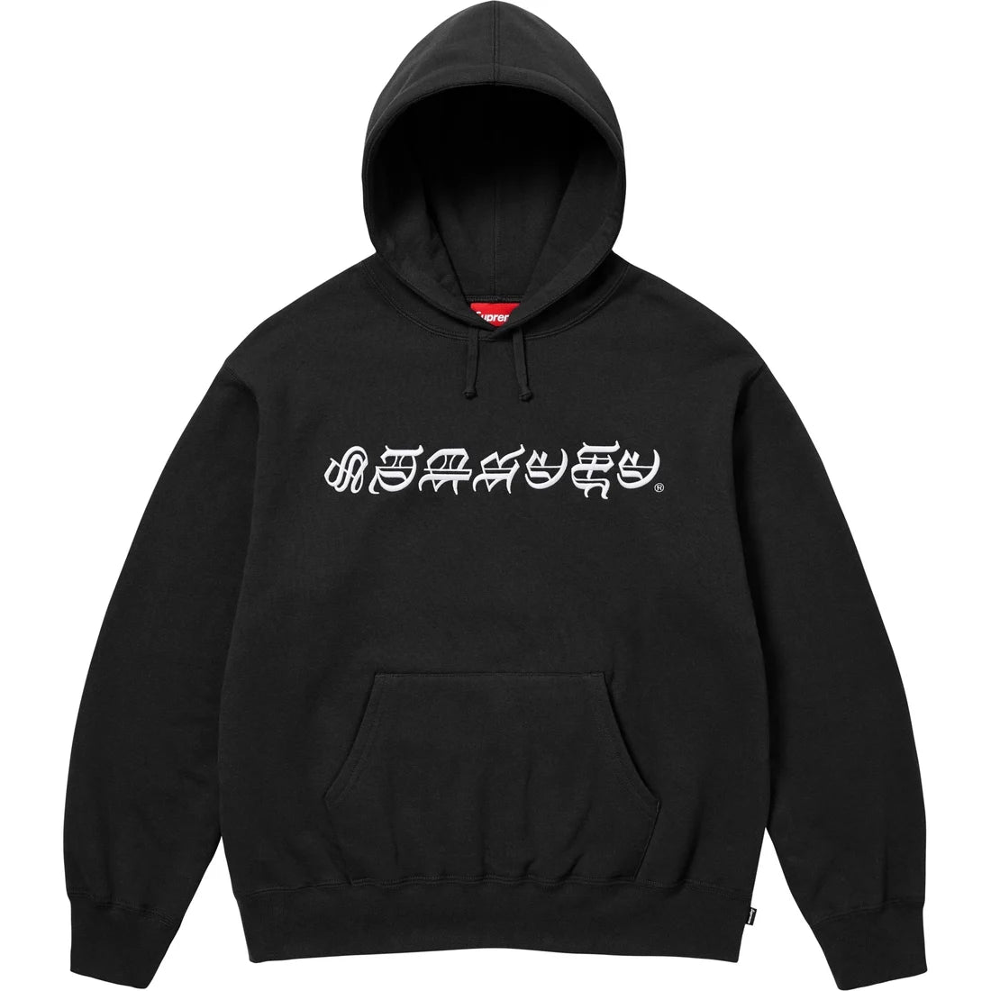 BLACKLETTER HOODED SWEATSHIRT BLACK