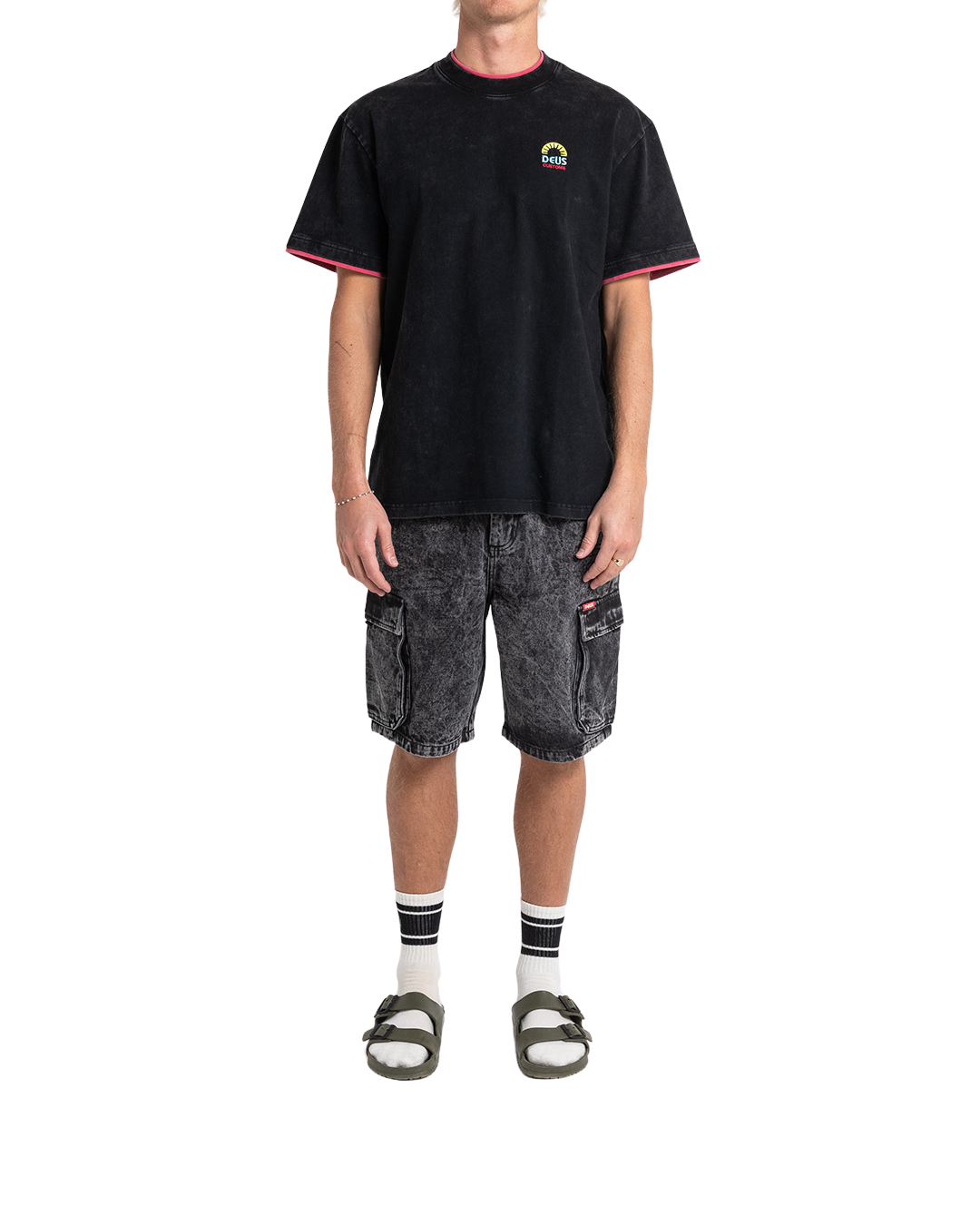 Burly Cargo Short Mid Black