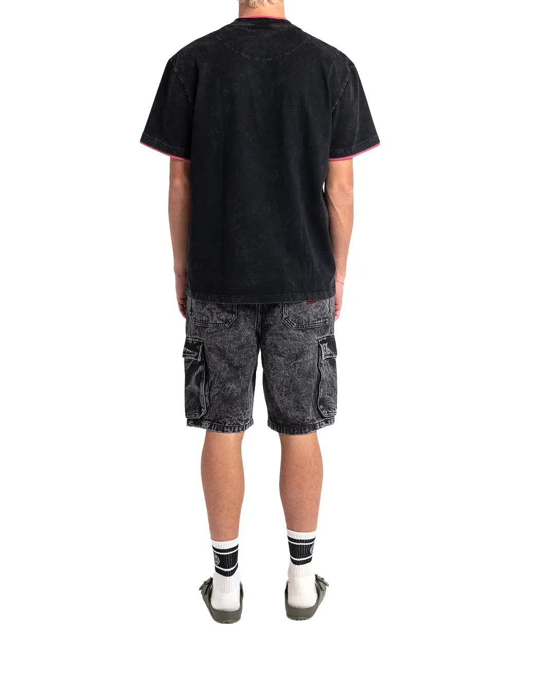 Burly Cargo Short Mid Black