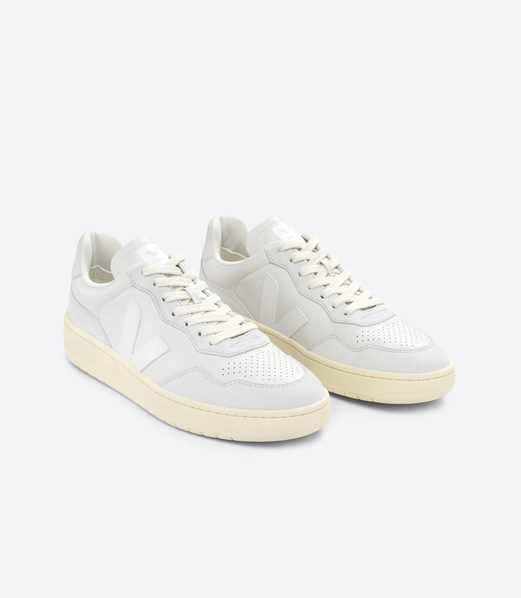 Zapatillas Veja V-90 Leather Gravel White