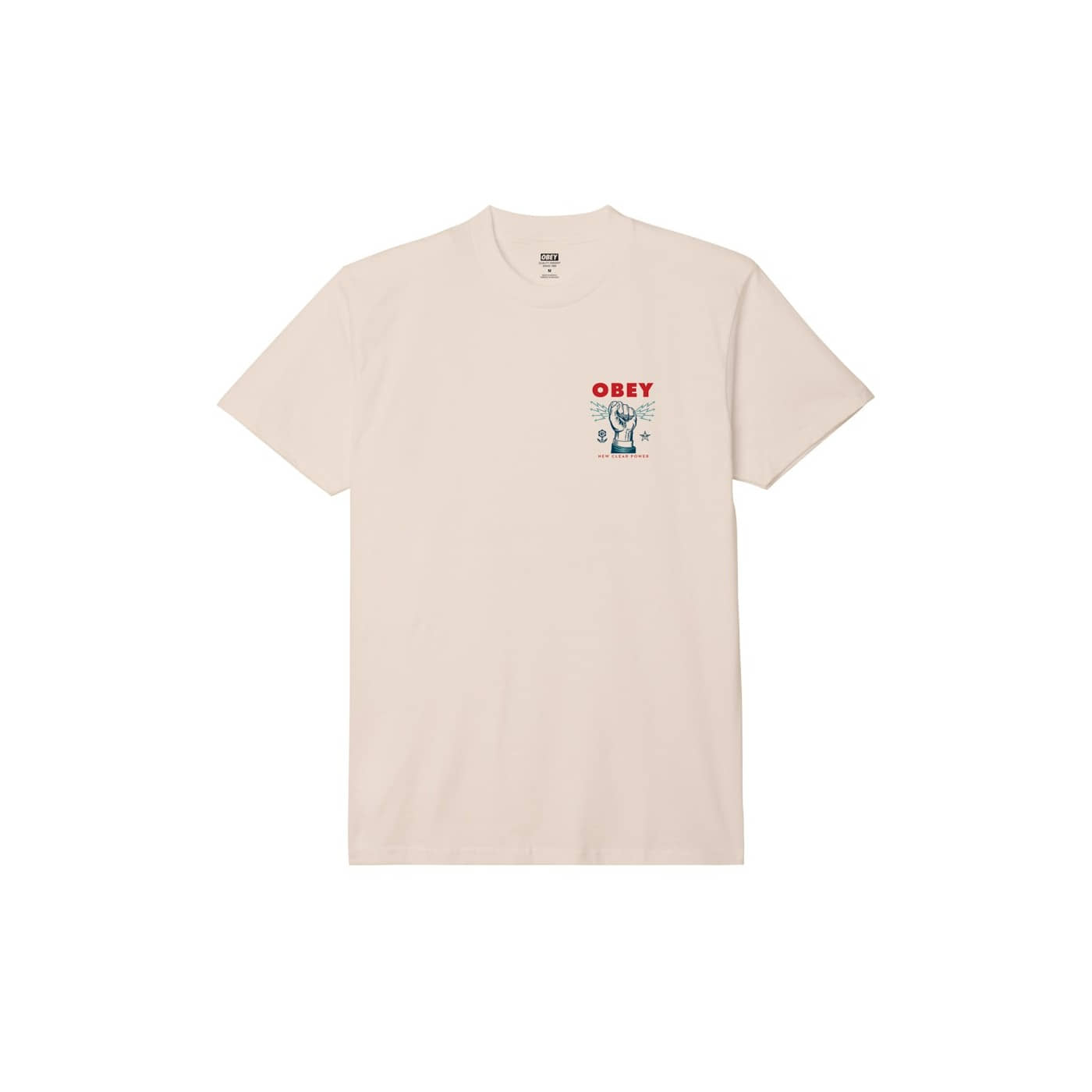 OBEY NEW CLEAR POWER CREAM TEE