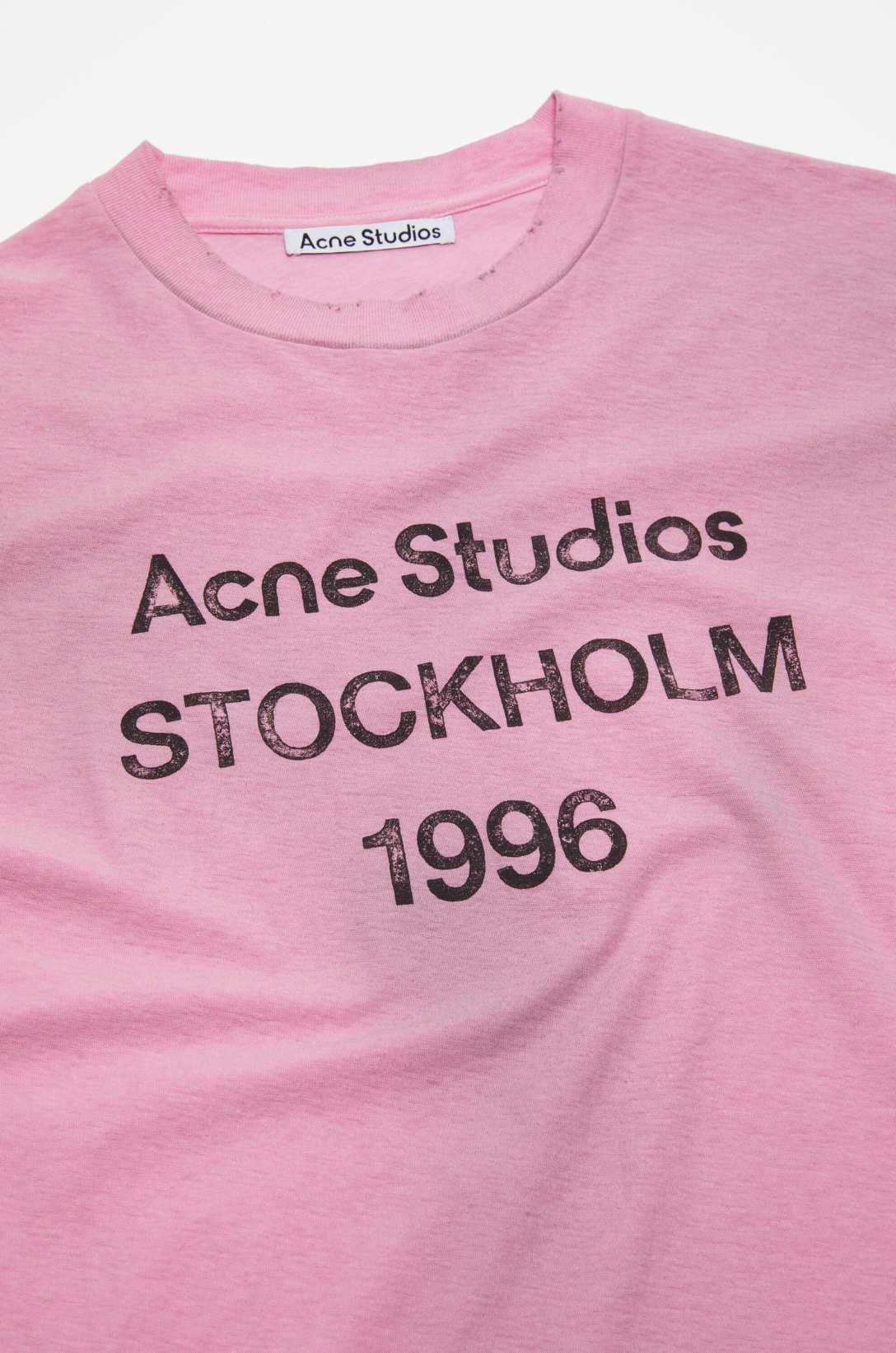 ACNE STUDIO LOGO T-SHIRT RELAXED FIT PINK