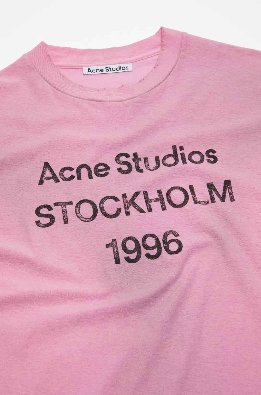 ACNE STUDIO LOGO T-SHIRT RELAXED FIT PINK