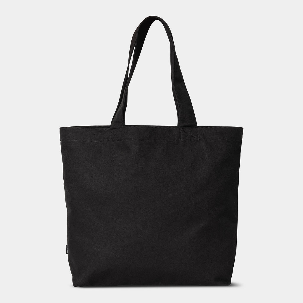Canvas Graphic Tote Large Onyx Print Black