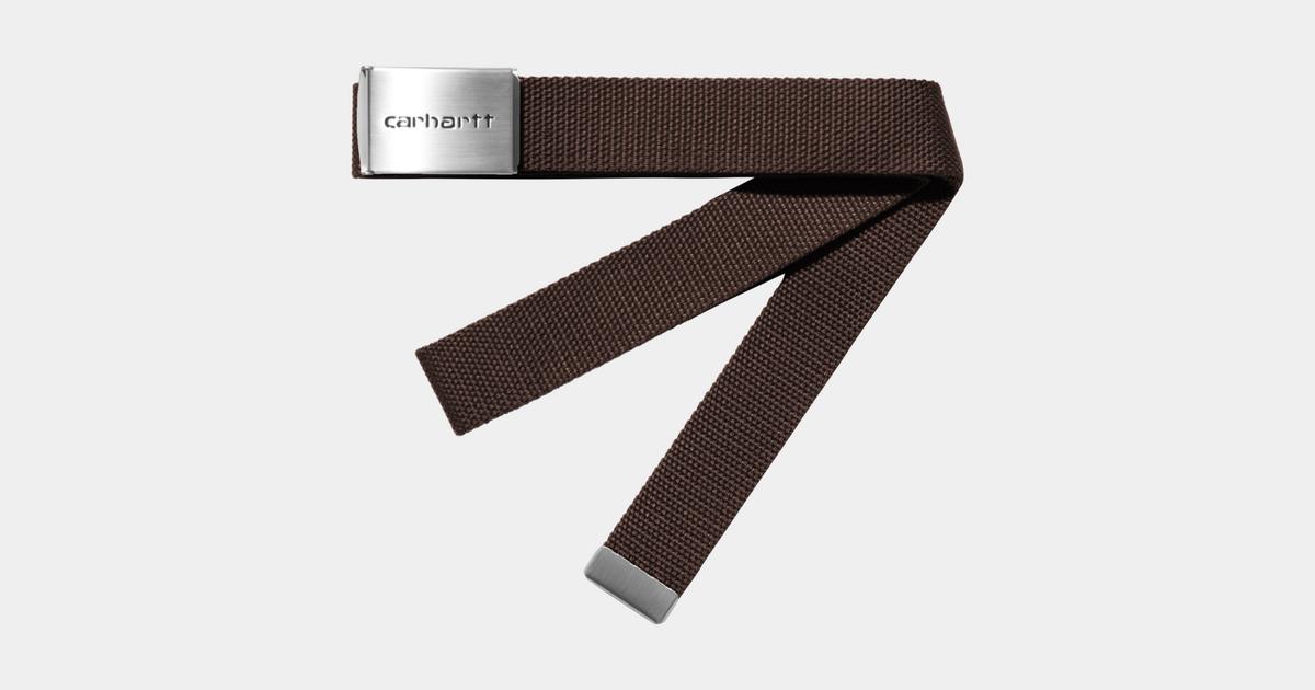 Clip Belt Chrome Tobacco