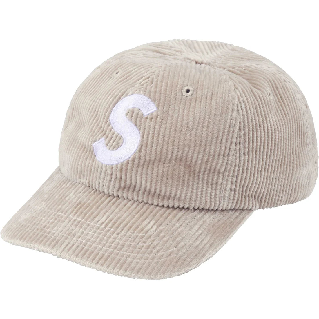 Supreme Corduroy S-Logo 6 Panel Stone