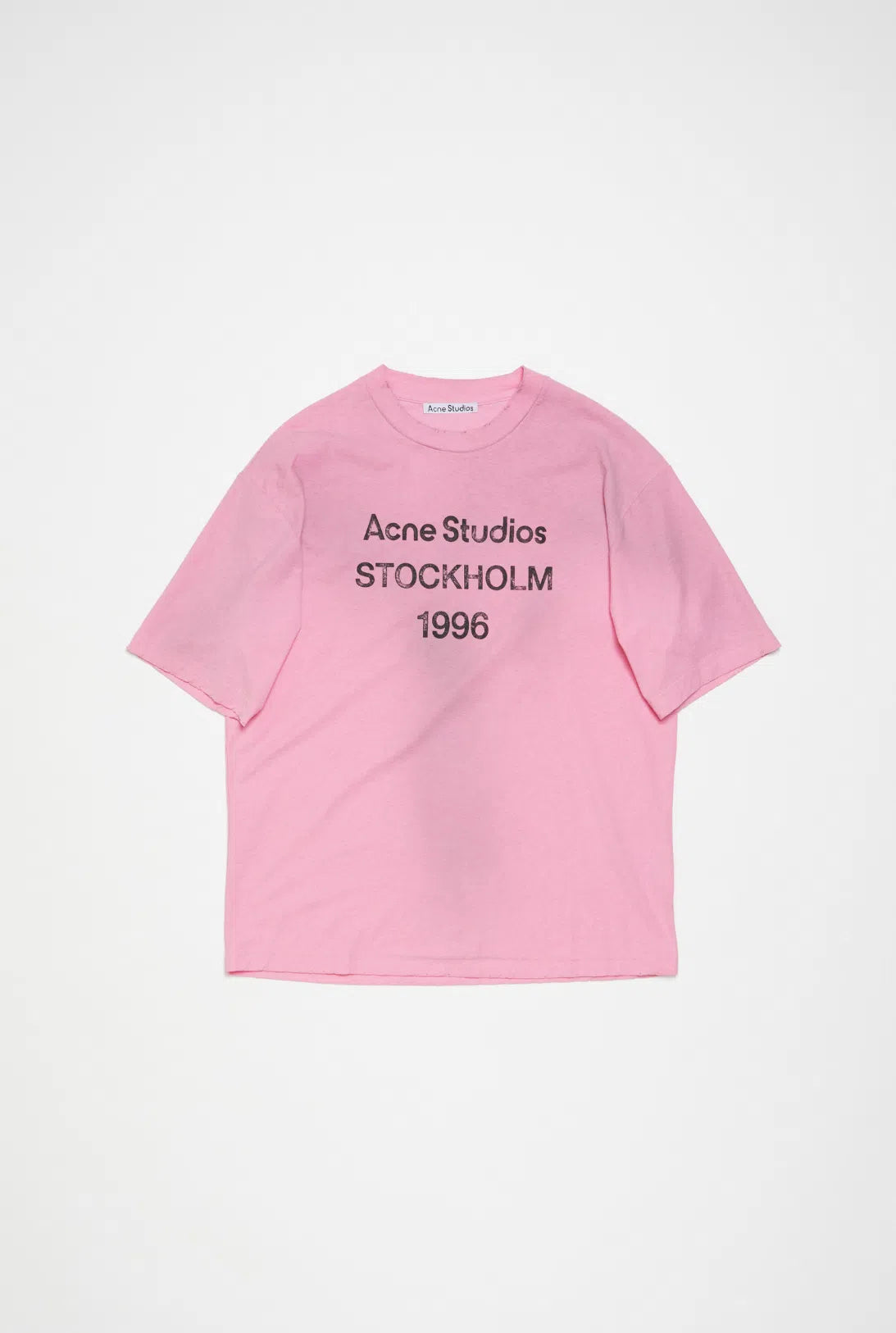 ACNE STUDIO LOGO T-SHIRT RELAXED FIT PINK