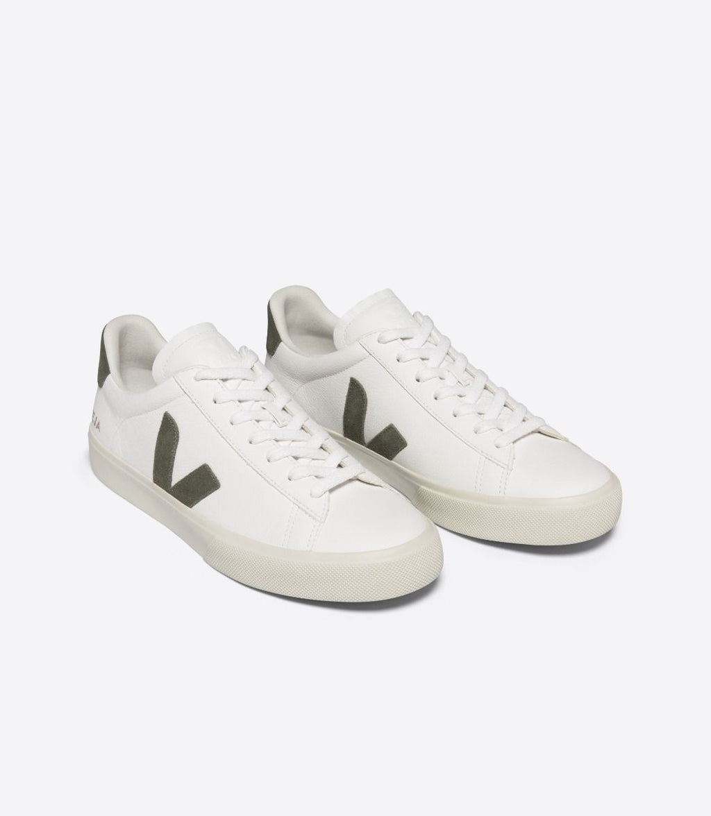 Zapatillas Veja Campo White Kaki Mujer