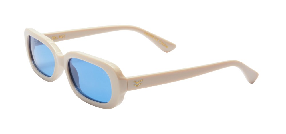 DEL REY CREAM / NAVY POLARIZED LENS