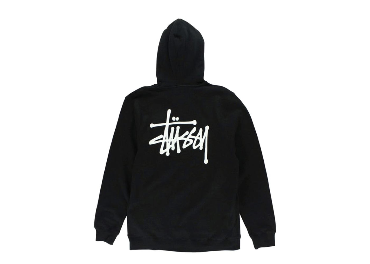 BASIC STUSSY ZIP HOOD BLACK