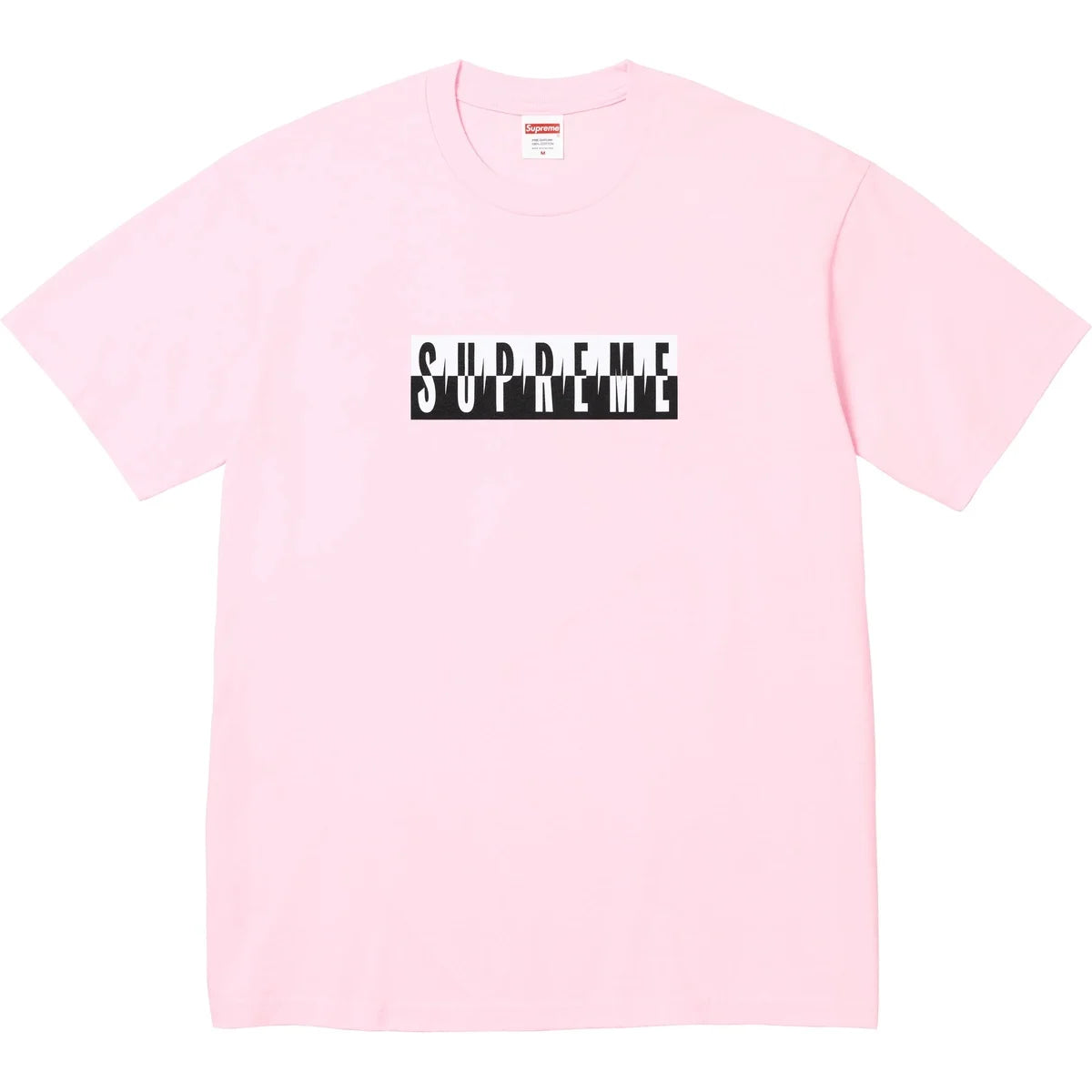 SUPREME SPLIT TEE LIGHT PINK L