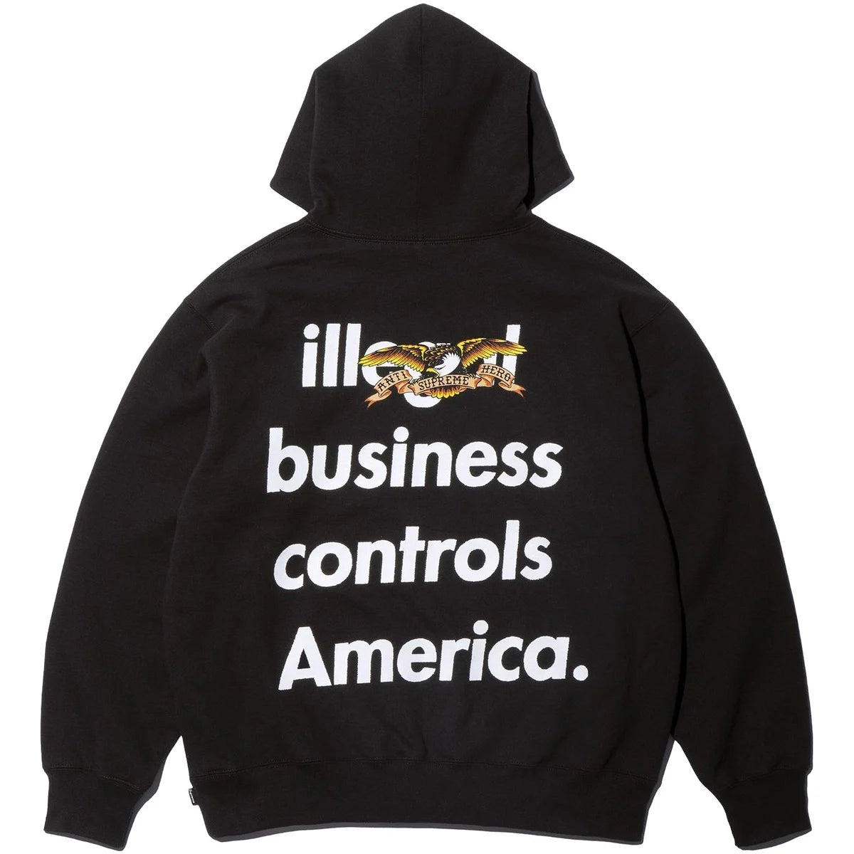 SUPREME X ANTIHERO HOODED SWEATSHIRT BLACK