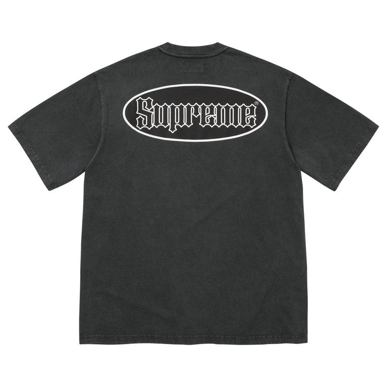 CRACKED POCKET S/S TOP BLACK - L