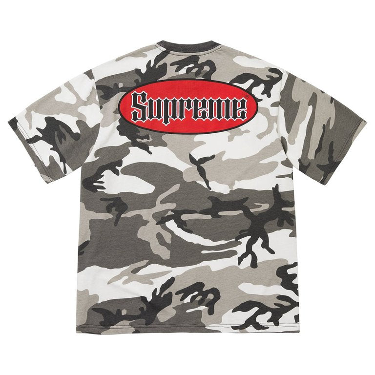 CRACKED POCKET S/S TOP SNOW CAMO