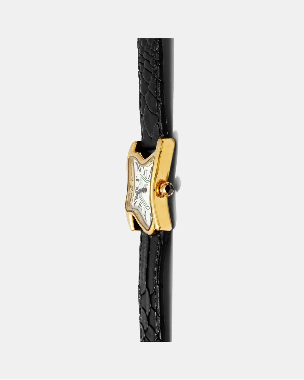 Laphont Melting Watch Square Gold Small Case Band Black