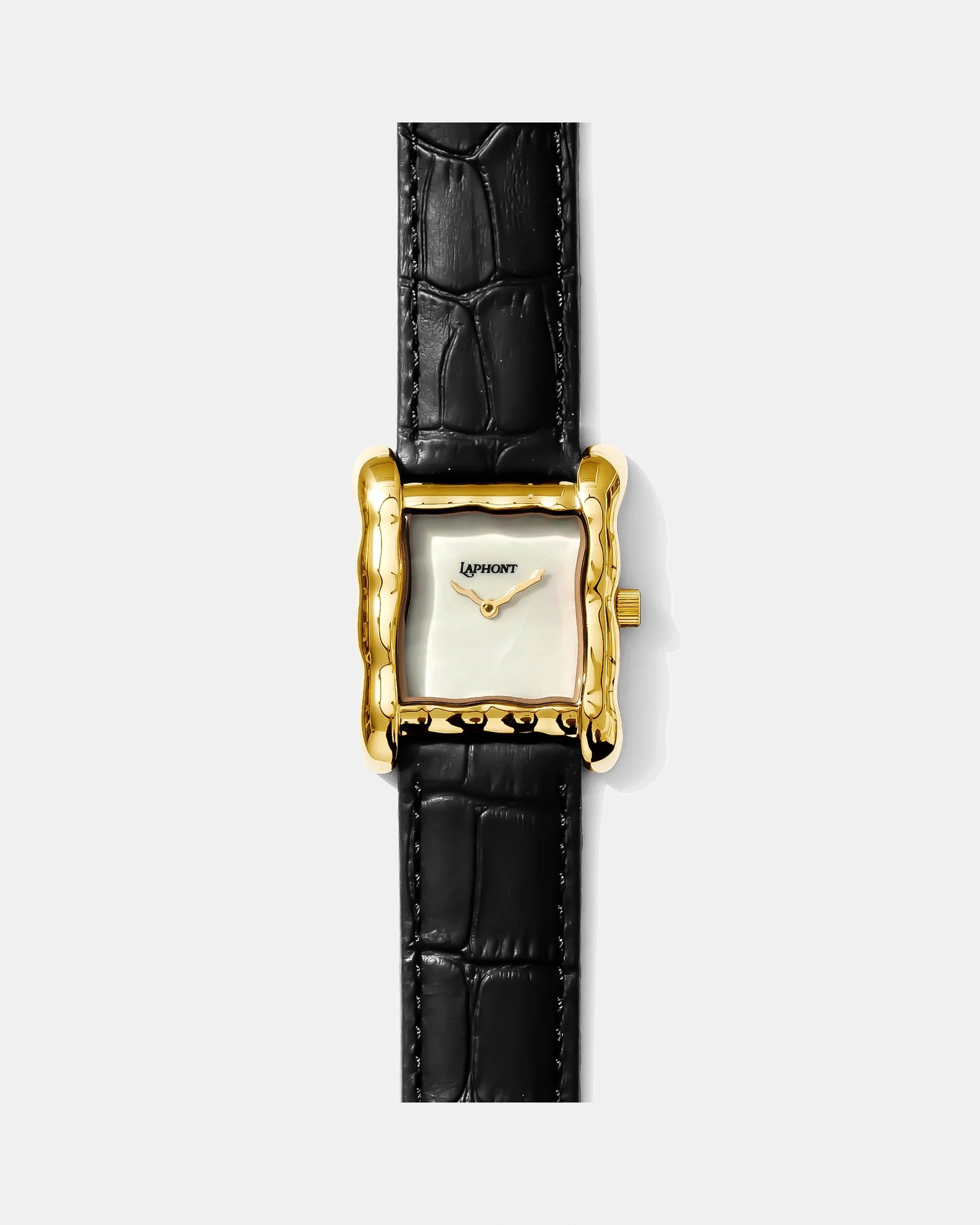 Laphont Situ Watch Large Gold Case Mother of Pearl Dial