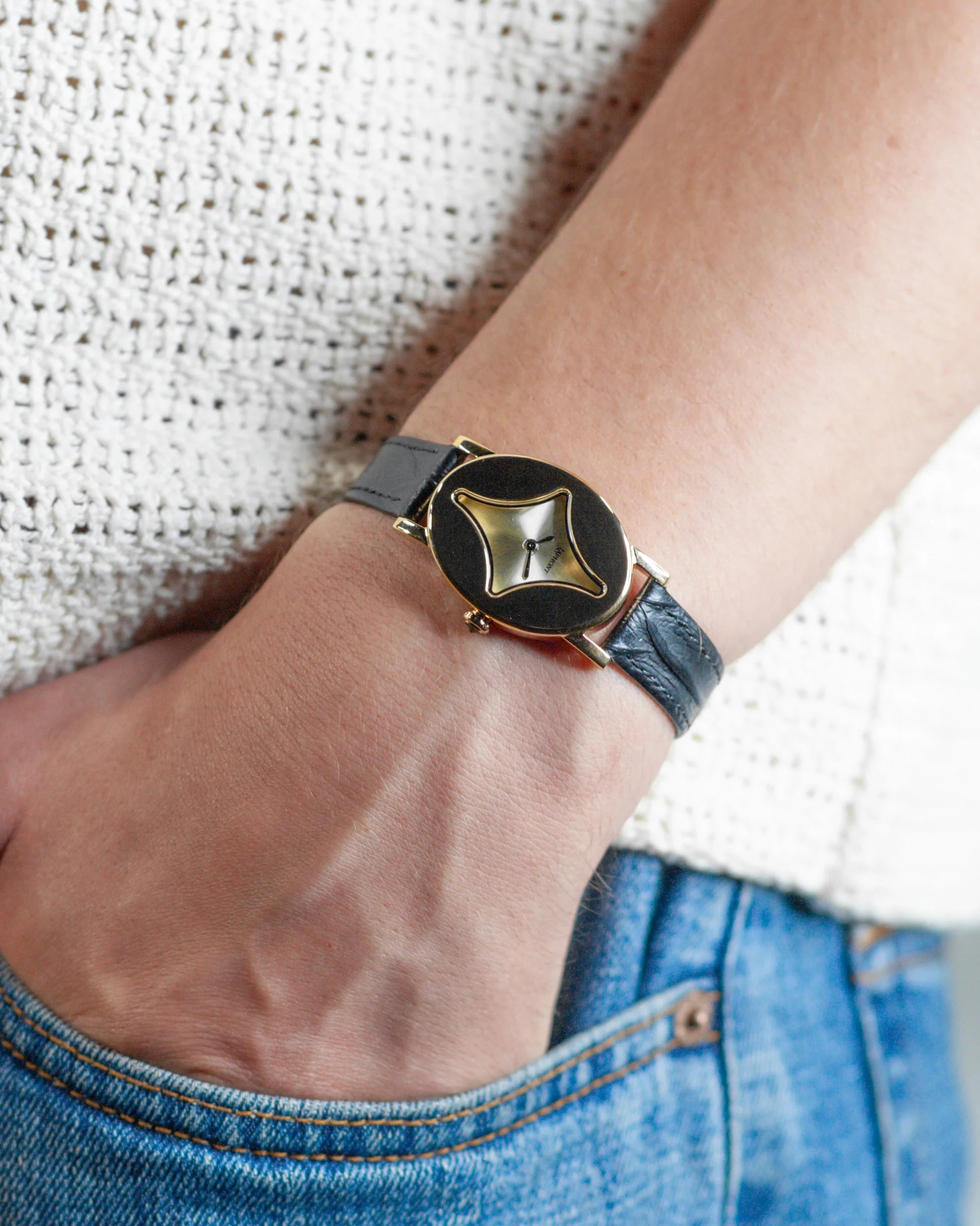 Laphont Nova Watch Medium Gold Case Starburst Dial