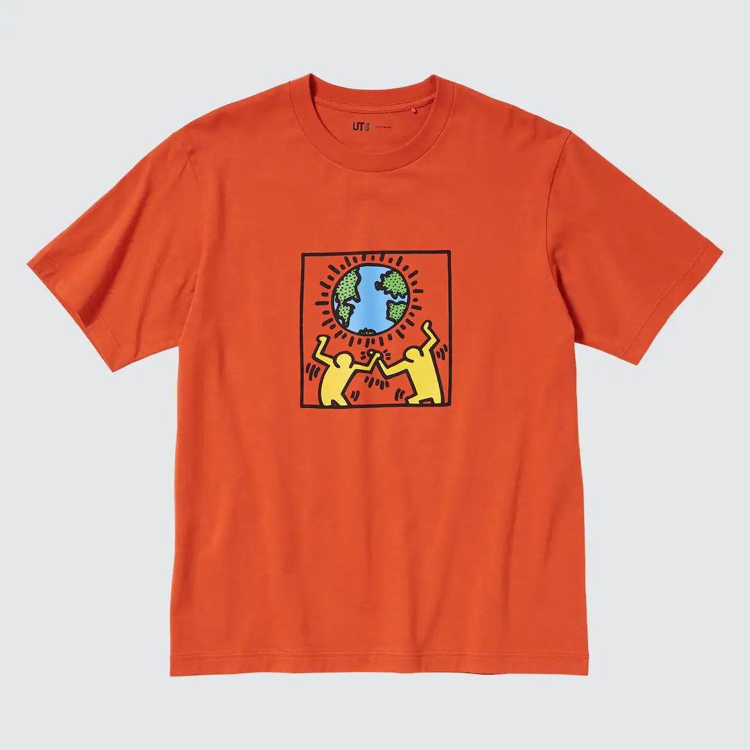 Peace For All: Keith Haring Orange T-Shirt