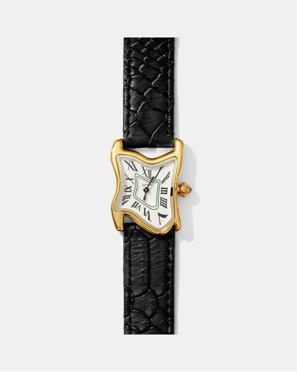 Laphont Melting Watch Square Gold Small Case Band Black