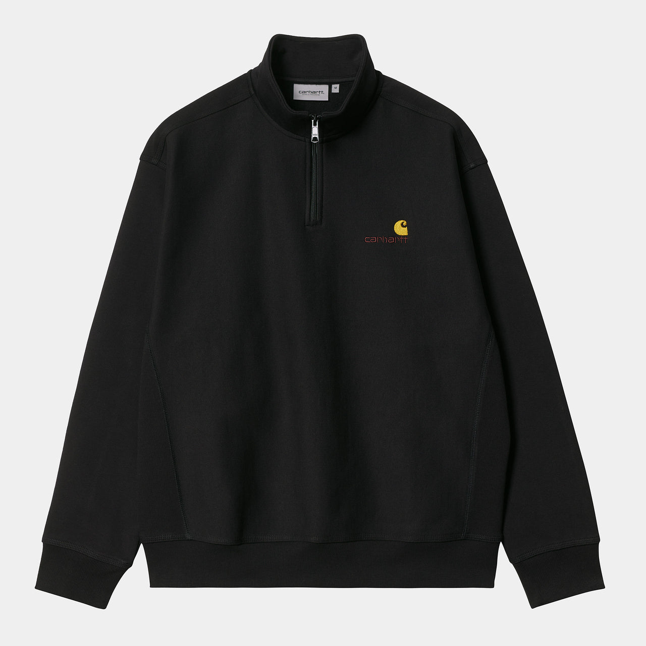 Half Zip American Script Sweat Black