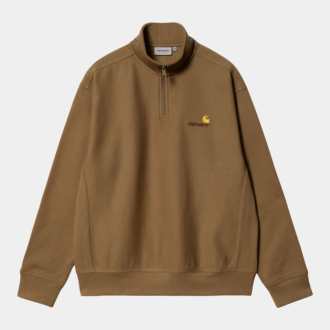 Half Zip American Script Sweat Hamilton Brown