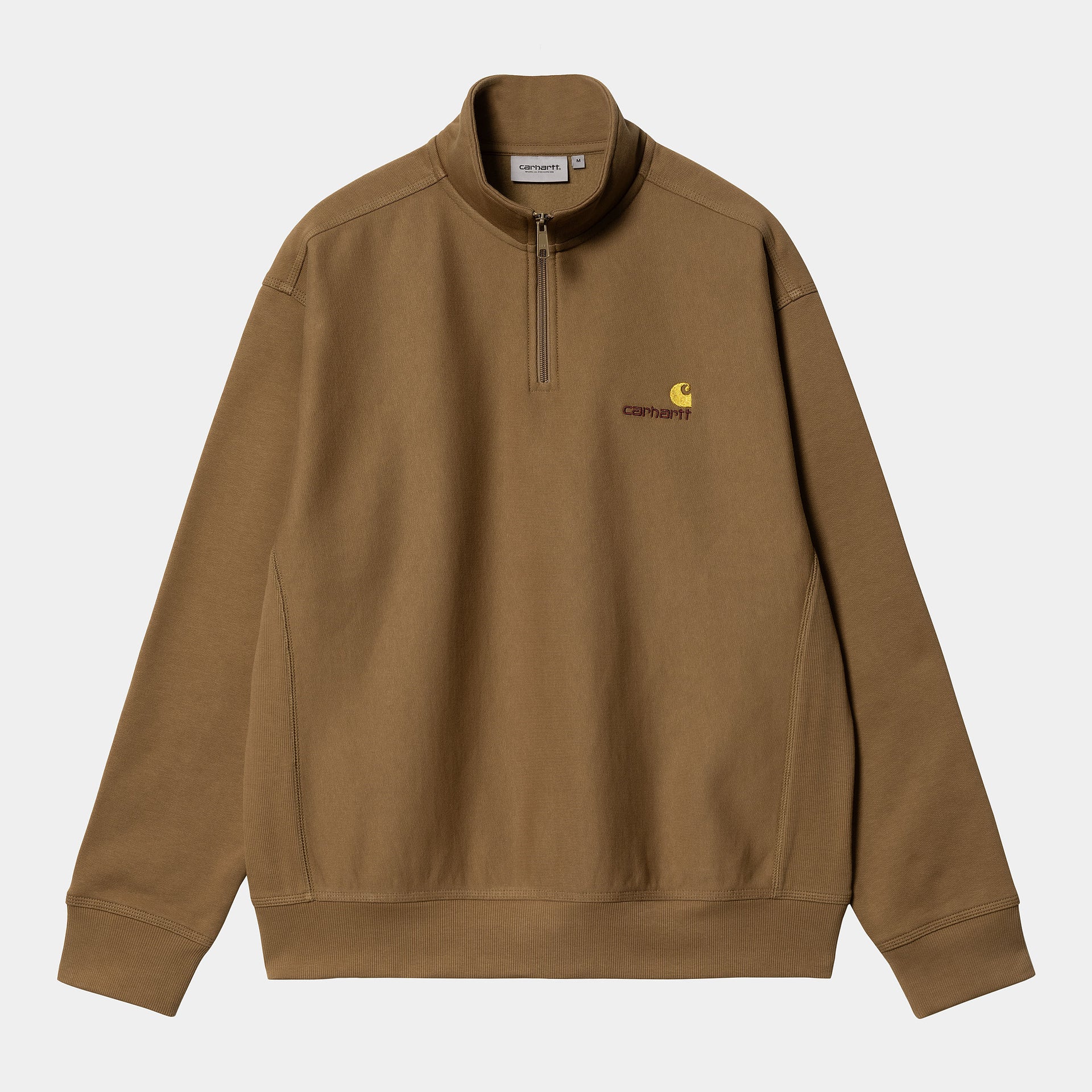 Half Zip American Script Sweat Hamilton Brown - Neighborhood