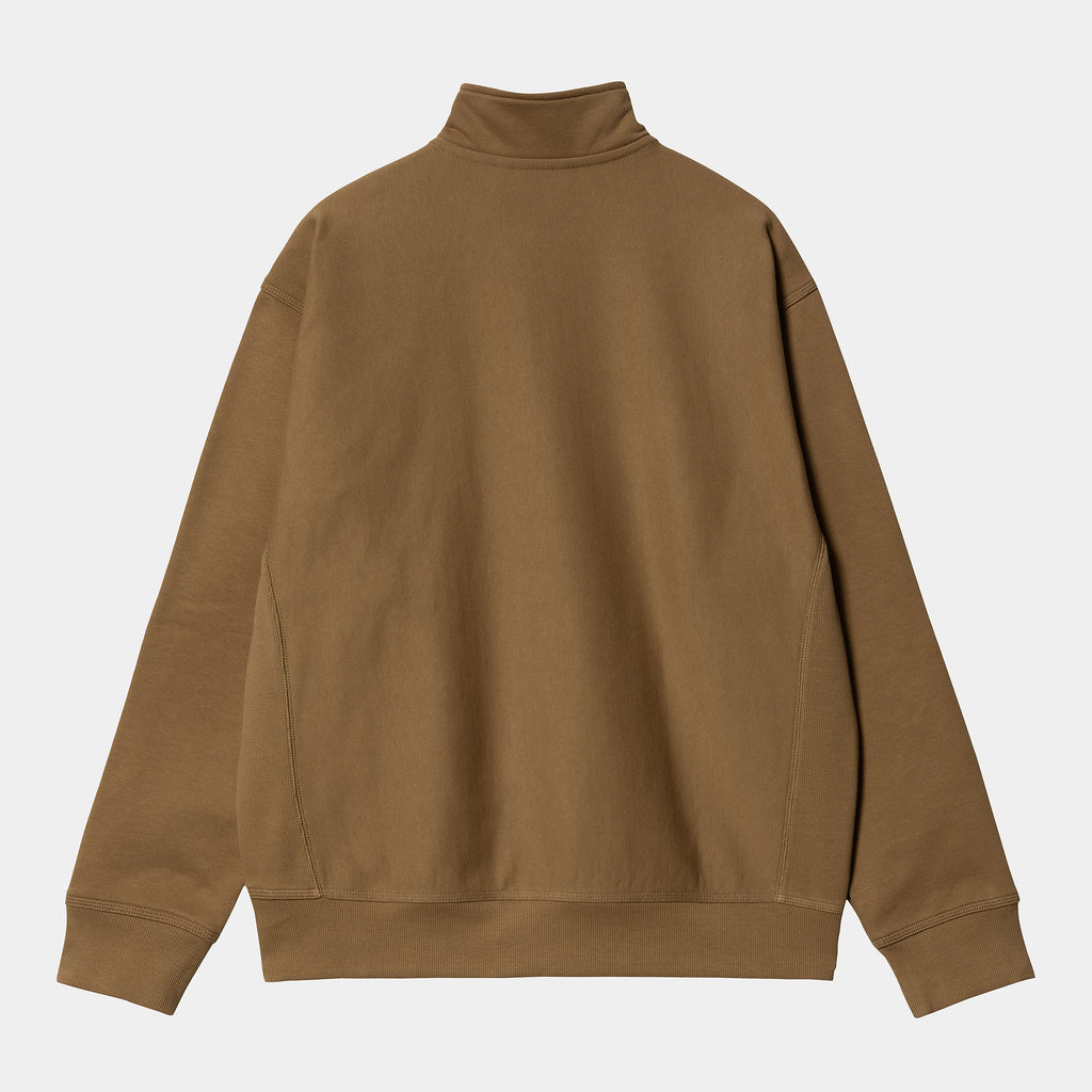 Half Zip American Script Sweat Hamilton Brown