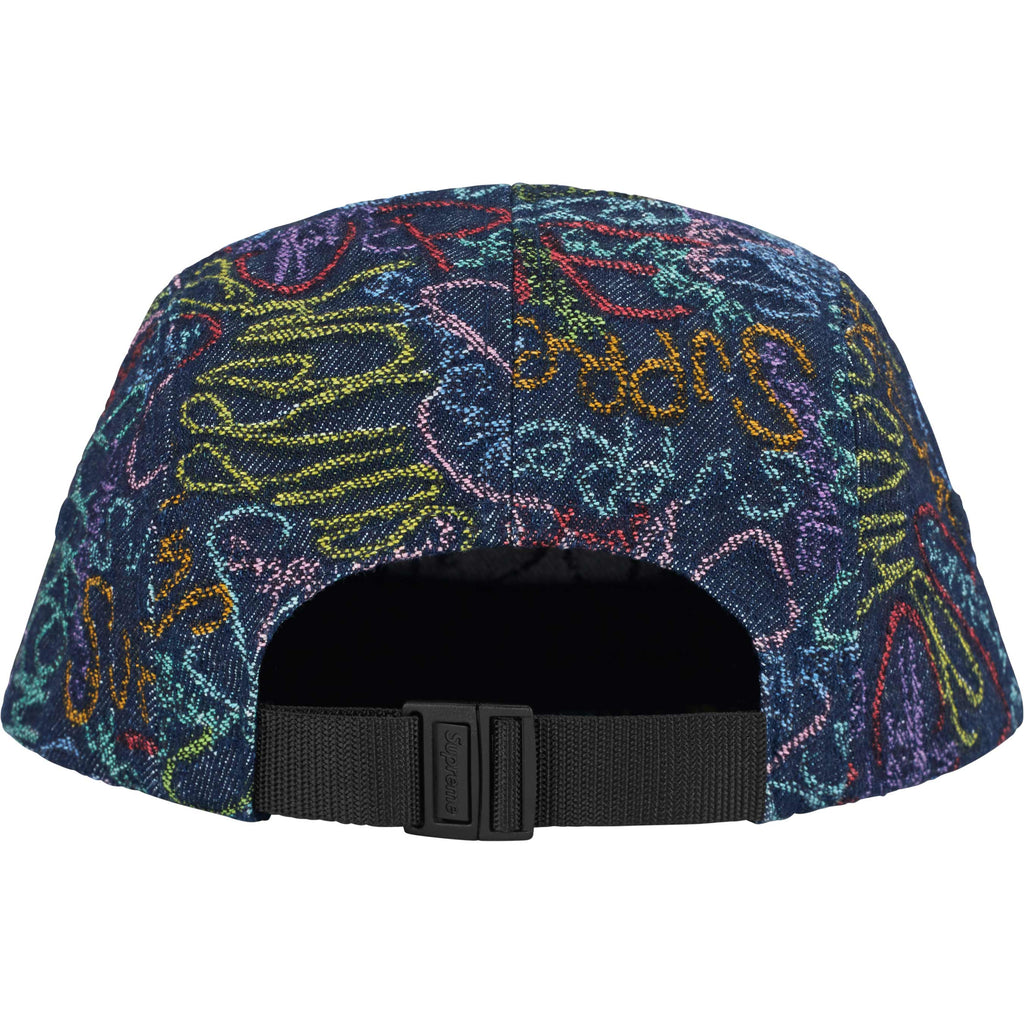 HANDWRITING DENIM CAMP CAP INDIGO